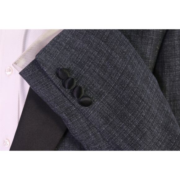 Bonobos Standard Fit Gray Linen Shawl Lapel Tuxedo Formal Blazer Jacket 44L New! - Picture 6 of 9
